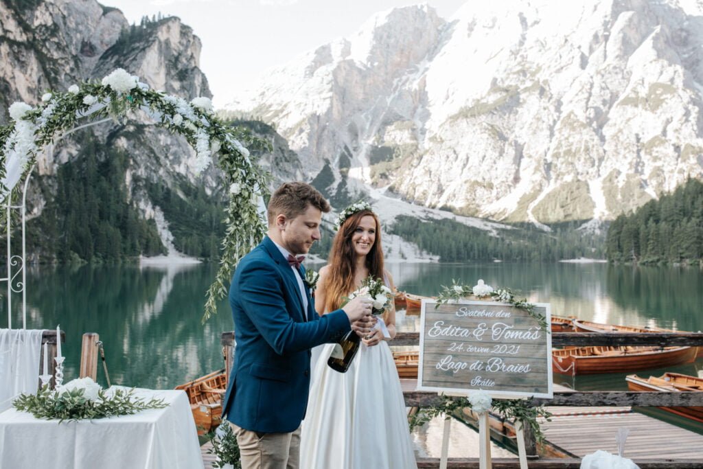 Hochzeit in Italien am Lago di Braies – Hochzeitsfoto 11