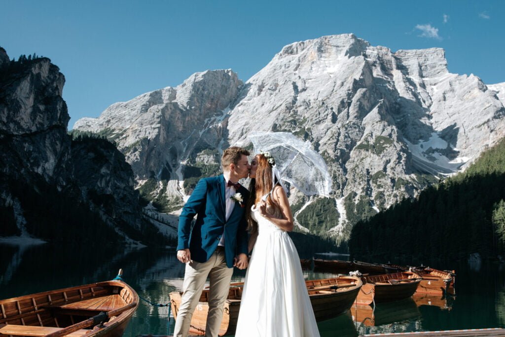 Hochzeit in Italien am Lago di Braies – Hochzeitsfoto 9