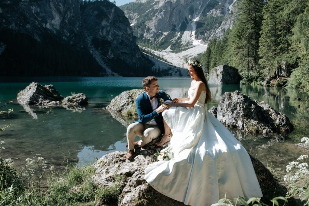 Hochzeit in Italien am Lago di Braies – Hochzeitsfoto 3