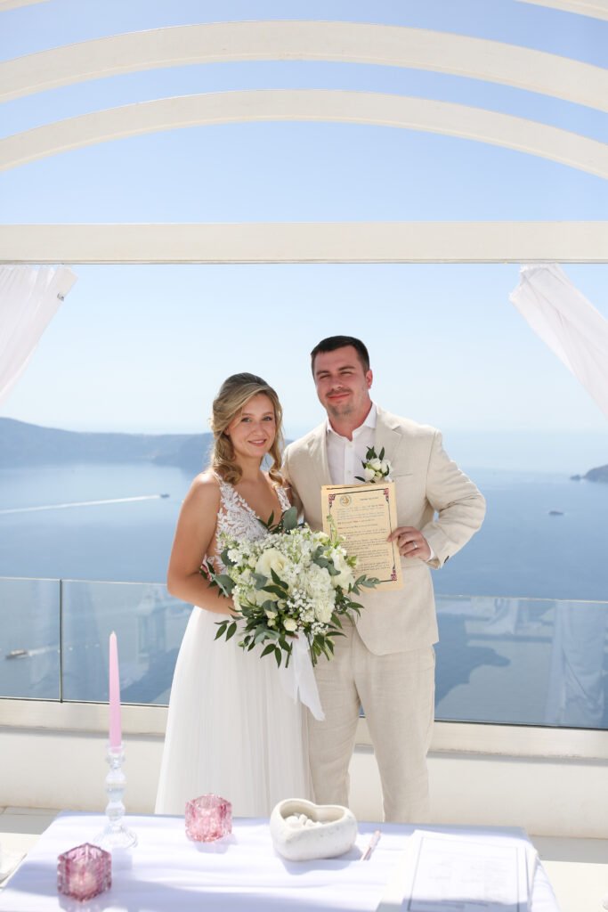 svatba v Řecku na Santorini